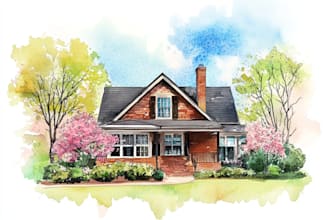 watercolor a house portrait