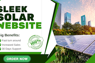 design a sleek solar inverter website, solar panel leads generation landing page