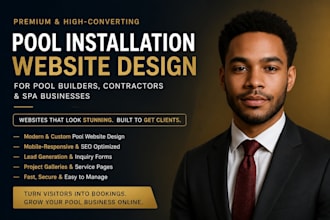 develop pool installation website for pool builders, contractors and spa website