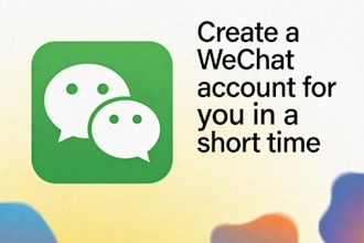 create a wechat account for you