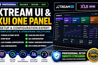 setup xui one panel, xtream ui server, xui admin panel, epg, panel installation