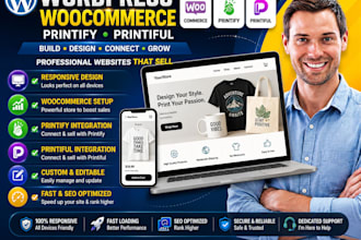 redesign woocommerce website printiful printify print on demand gelato store
