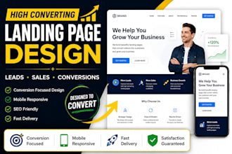 design landing page sales page and lead generation website for high conversions
