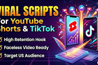 write high retention youtube shorts and tiktok scripts for US audience