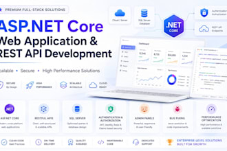 develop asp net core web application, API, admin panel, or bug fixes