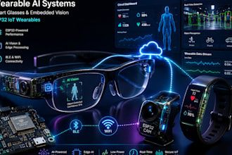 develop wearable smart glasses camera pcb and esp32 embedded systems