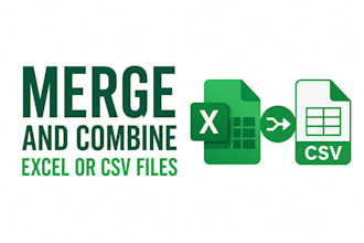 merge and combine excel or CSV files