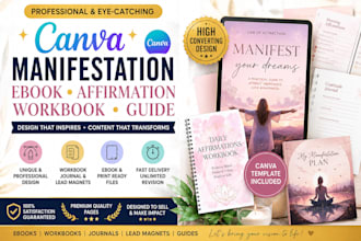 create canva manifestation ebook affirmation workbook guide journal