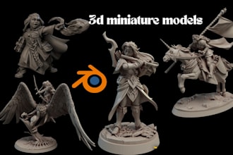 sculpt 3d miniature model tabletop warhammer character dnd mini figures stl file