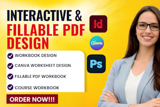 design an interactive pdf workbook, stem workbook, fillable pdf, and worksheet