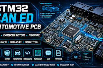 develop stm32 can fd automotive pcb for ecu and embedded systems
