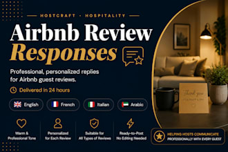 write multilingual response templates for airbnb guest reviews
