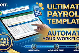 create professional excel salary sheet and payroll system