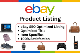 do ebay listing, ebay lister, ebay product listing, ebay seo listeing