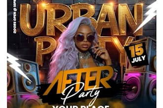 design a event party show or concert flyer poster