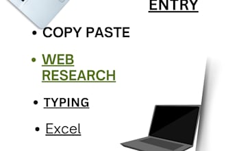 copy paste, typing, and data entry work