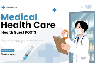 build premium health and sciences guest posts