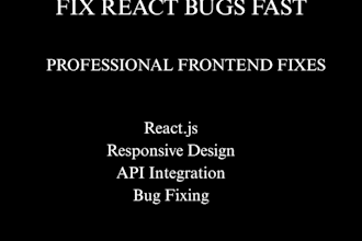 fix react js frontend bugs and responsive issues