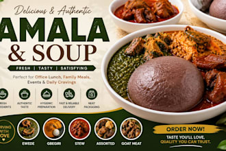 cook and deliver delicious amala and soup for office lunch and family meals