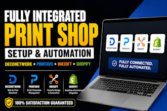 setup deconetwork print shop, printavo, inksoft and shopify integration