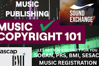 assist with music copyright and song registration setup