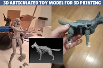 do 3d articulated model bjd toys flexi toys 3d articulated doll for 3d printing