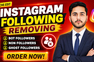 manually unfollow instagram followings and remove fake,ghost followers