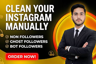 manually unfollow instagram inactive, fake and  ghost followers and following