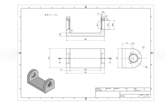 create professional 2d technical drawings for manufacturing