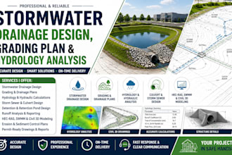 do stormwater drainage design, grading plan and hydrology analysis