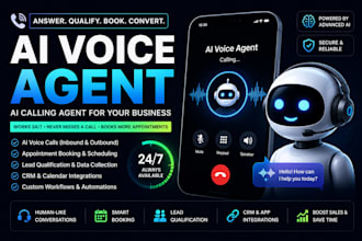 we can create an ai voice agent for calls, bookings,