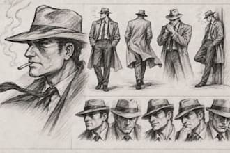 draw custom character designs and illustrations
