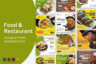design social media posts and food ads for your restaurant