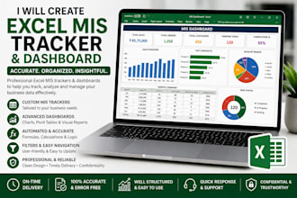 create professional excel mis trackers and dashboards