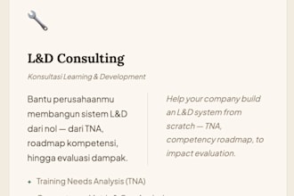design a training needs analysis and learning roadmap for your team