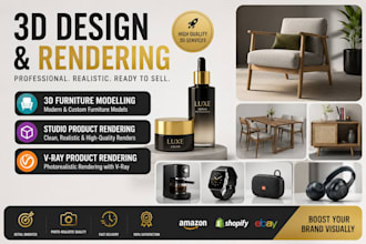 do photorealistic 3d furniture modelling studio product v ray product rendering