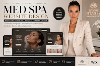 design med spa website design aesthetic beauty clinic website squarespace wix