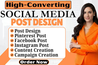 do social media post design, creative ad design, instagram post design