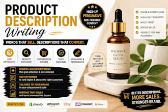 write persuasive product descriptions for ecommerce