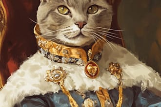 draw vector line art for your pet  hours