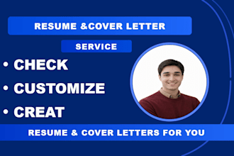 creat customize and update your resume and cover letter