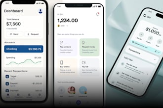 build fintech banking app, finance app, digital wallet app, money transfer app