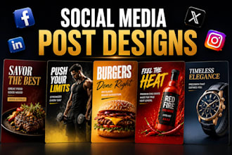 design modern social media posts for instagram and facebook