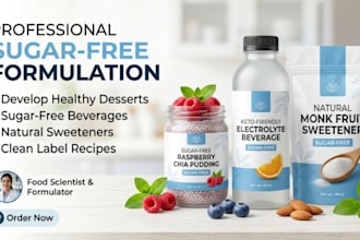 create custom sugar free food and beverage formulations with healthy food recipe
