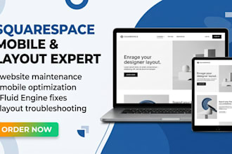 fix squarespace mobile responsive layout and optimize fluid engine design