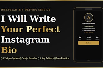 write a creative and catchy instagram bio for your profile