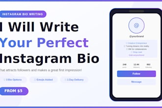 write a catchy instagram bio that attracts followers