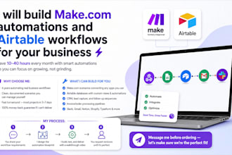 build make com automations and airtable workflows for your business