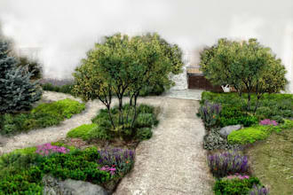 create a realistic garden design from your photo