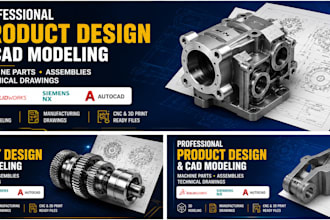 create machine part designs and production ready cad drawings